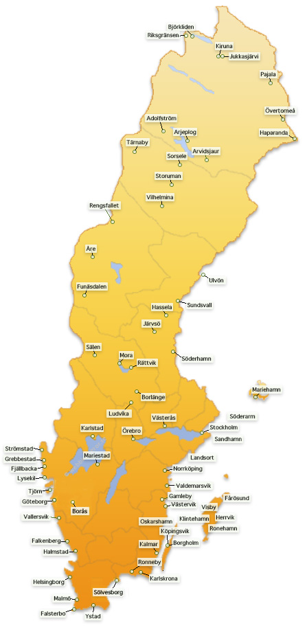 Karta - Sverige